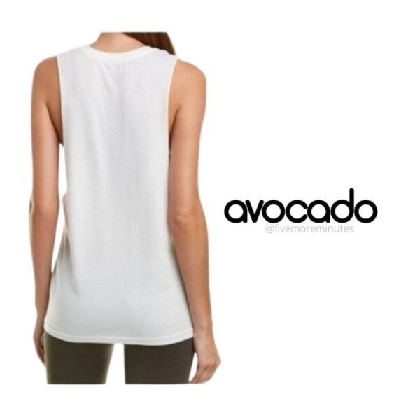AVOCADO white muscle shirt Size Small - Picture 2 of 6
